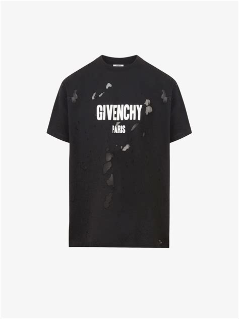 t-shirt destroyed givenchy paris|GIVENCHY PARIS destroyed oversized t.